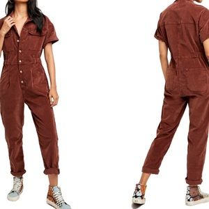 NWT Free People Marci Corduroy Coveralls